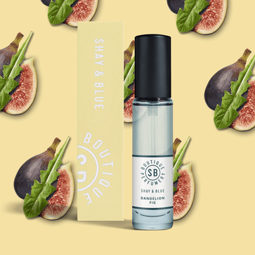 Dandelion Fig Fragrance 10ml | Fig and dandelion leaf blended with lemongrass, tomato vine and juniper | Clean All Gender Fragrance | Shay & Blue
