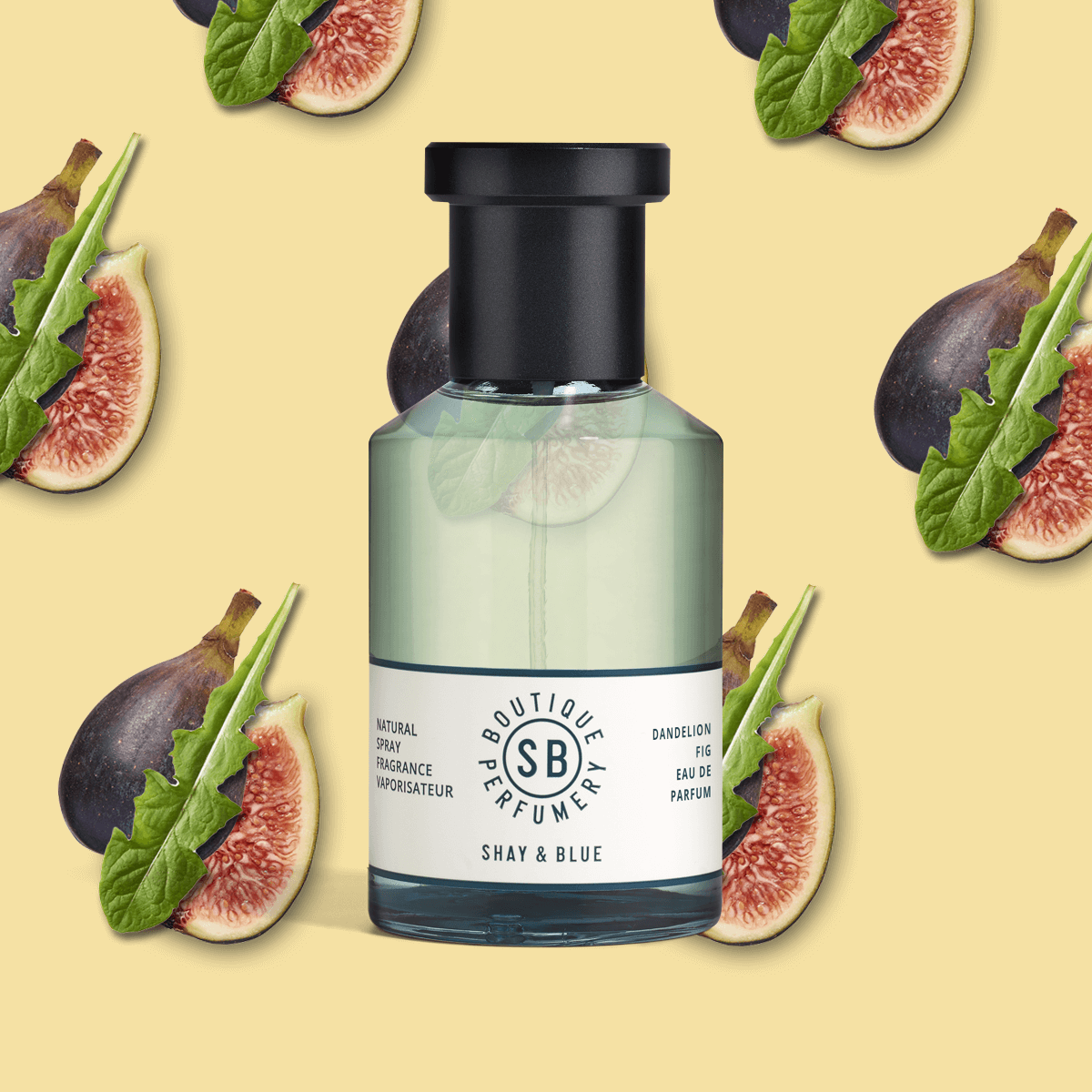 Dandelion Fig Fragrance 100ml | Fig and dandelion leaf blended with lemongrass, tomato vine and juniper | Clean All Gender Fragrance | Shay & Blue